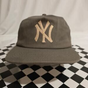 Mondaysuck New York Yankees Snapback Hat Olive Green NY Mondays Suck Logo